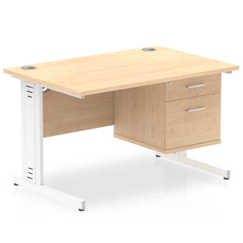 Pace 1200mm Cable Managed Straight Desk With Single Fixed Pedestal - Image 18