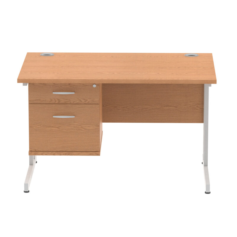 Pace 1200mm Cantilever Straight Desk With Single Fixed Pedestal - Image 90
