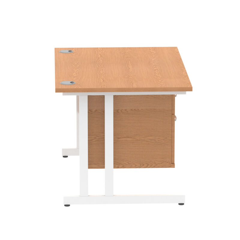 Pace 1200mm Cantilever Straight Desk With Single Fixed Pedestal - Image 33