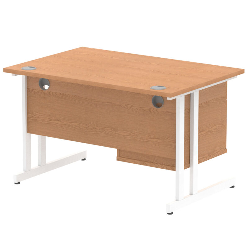 Pace 1200mm Cantilever Straight Desk With Single Fixed Pedestal - Image 34