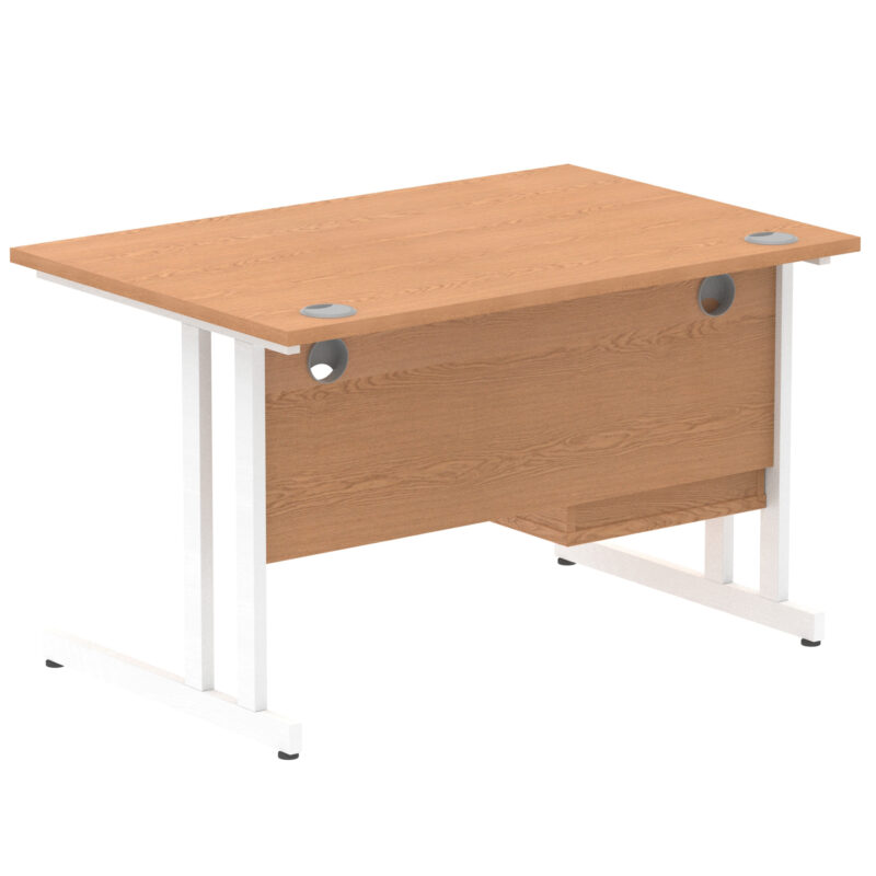 Pace 1200mm Cantilever Straight Desk With Single Fixed Pedestal - Image 36