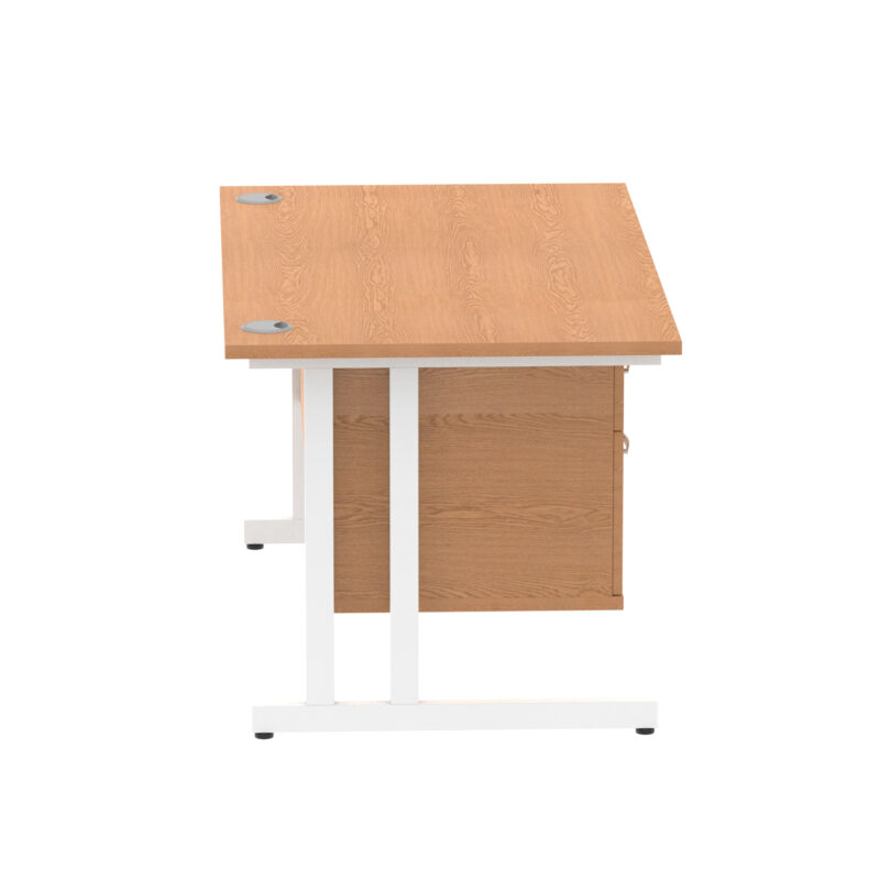 Pace 1400mm Cantilever Straight Desk With Single Fixed Pedestal - Image 33