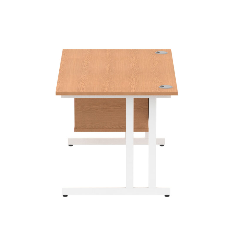 Pace 1400mm Cantilever Straight Desk With Single Fixed Pedestal - Image 37