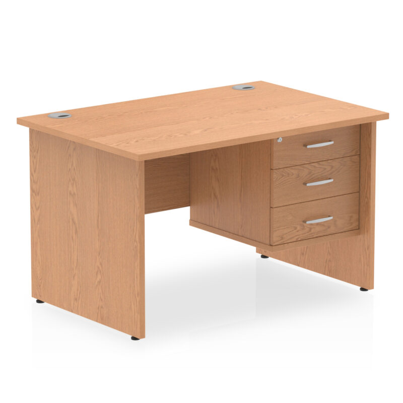 Pace 1200mm Panel End Straight Desk With Single Fixed Pedestal - Image 18