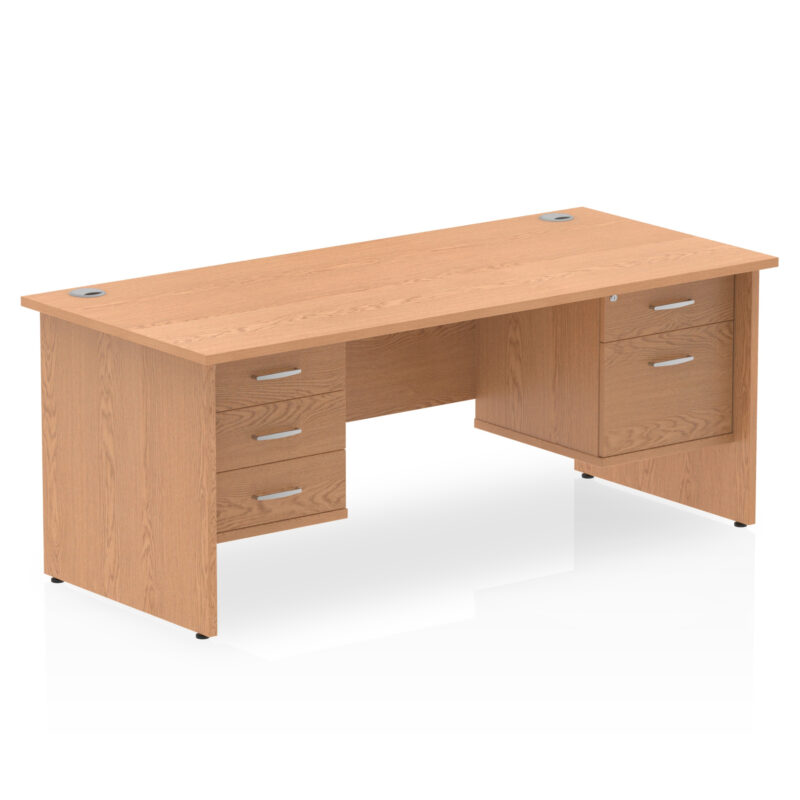 Pace 1600mm Panel End Straight Desk With Two Fixed Pedestal - Image 20