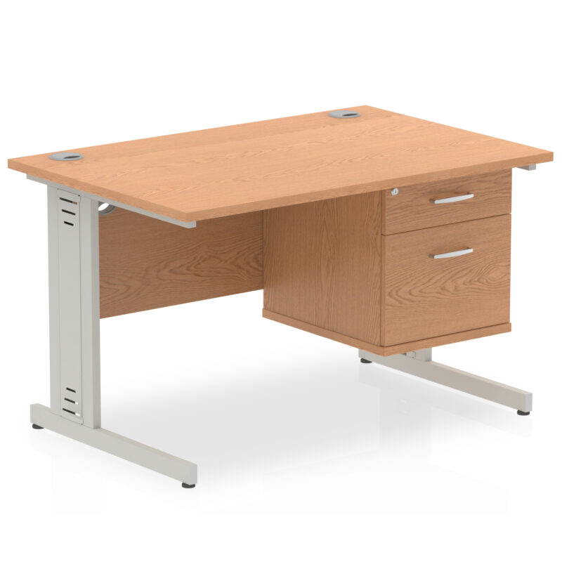 Pace 1200mm Cable Managed Straight Desk With Single Fixed Pedestal - Image 22