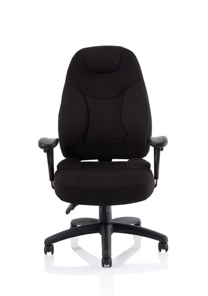 Base Medium Back Task Operator Office Chair with Adjustable Arms - Image 2