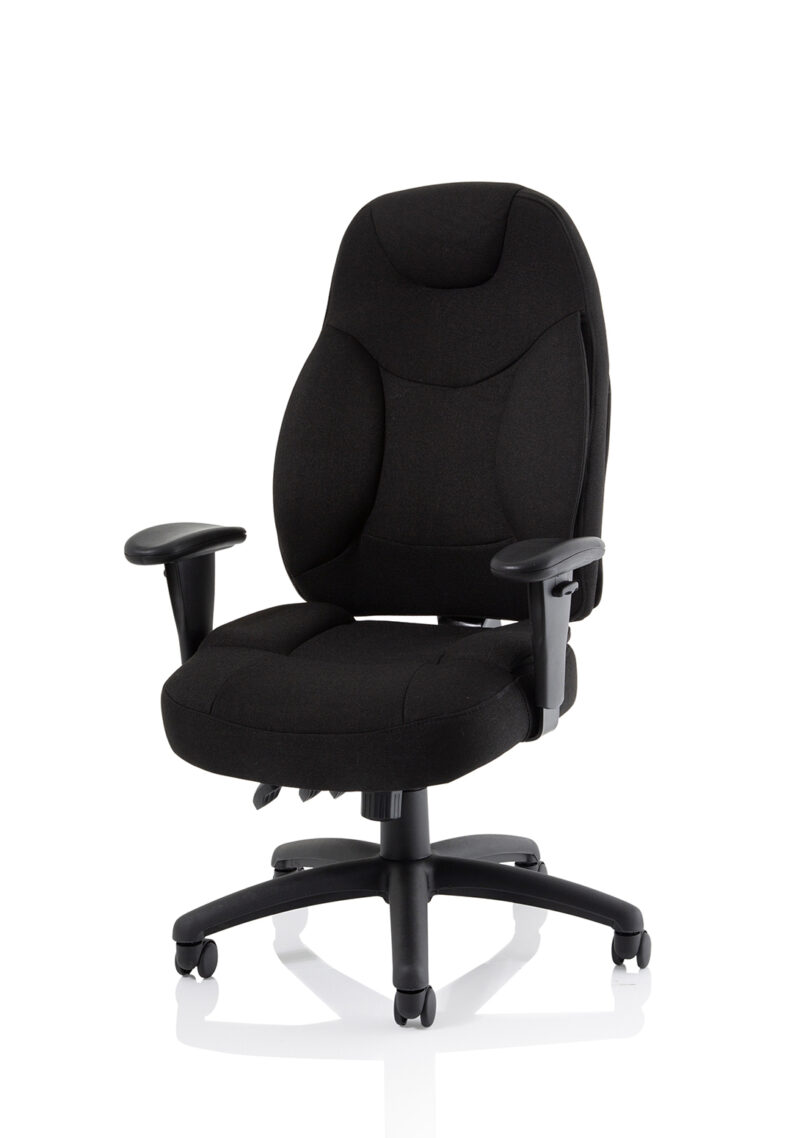 Base Medium Back Task Operator Office Chair with Adjustable Arms - Image 3