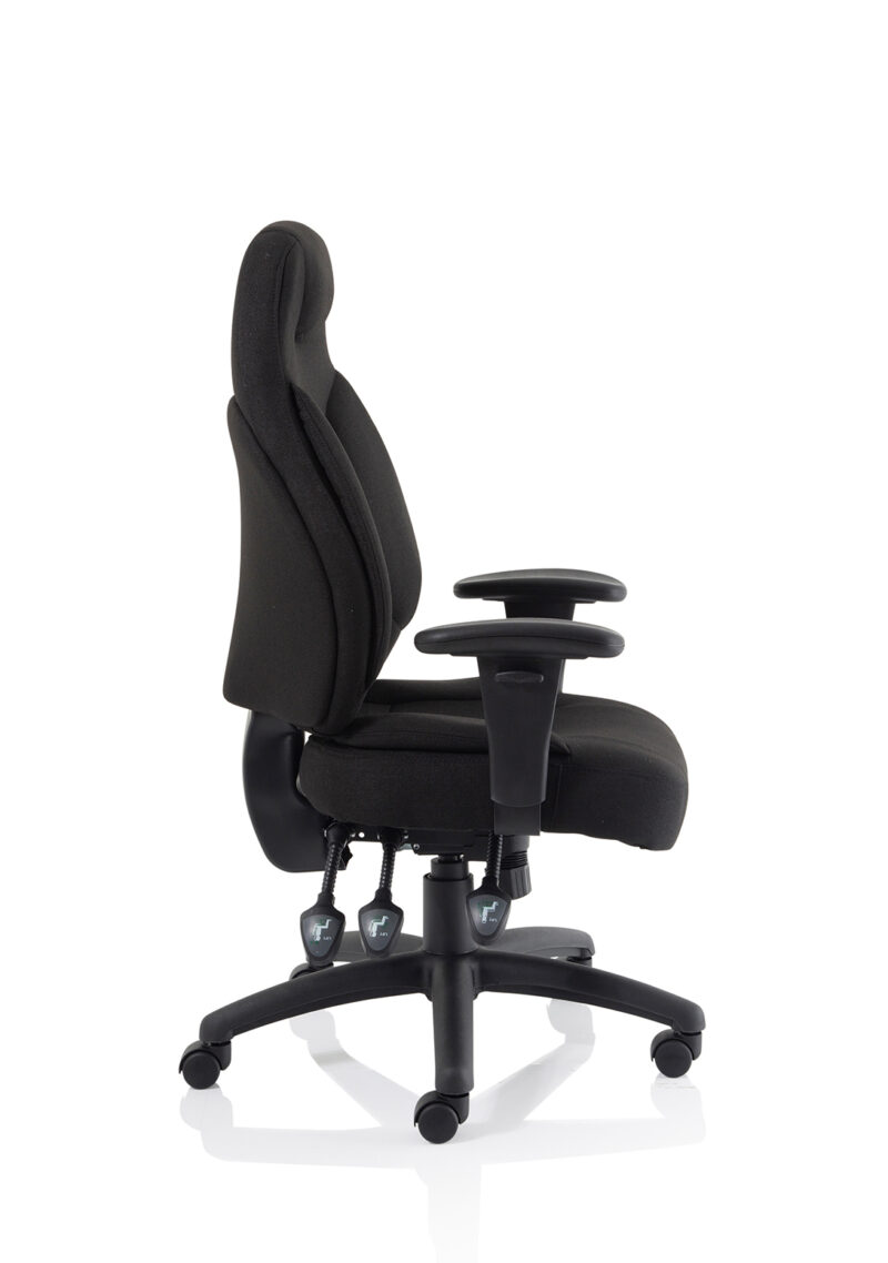 Base Medium Back Task Operator Office Chair with Adjustable Arms - Image 8