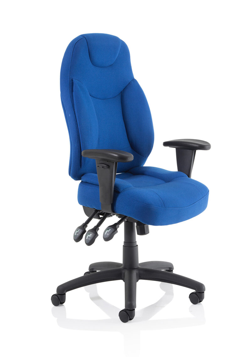 Base Medium Back Task Operator Office Chair with Adjustable Arms - Image 17