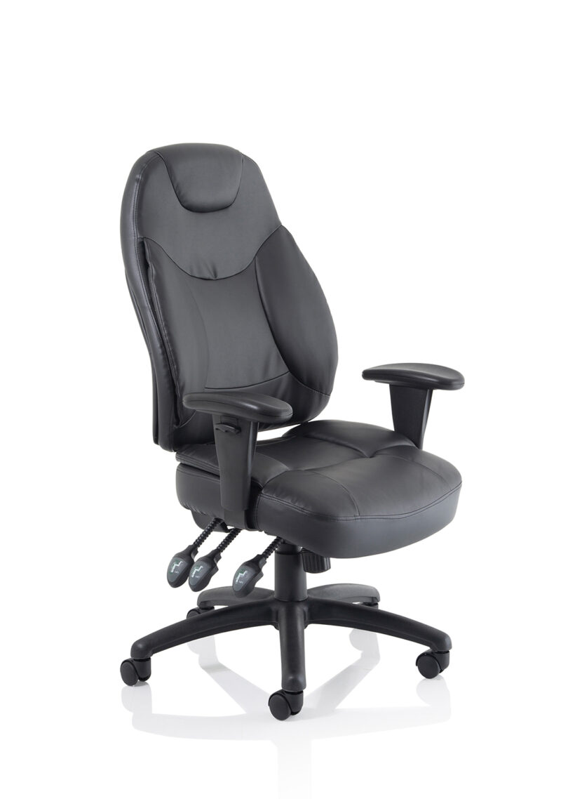 Base Medium Back Task Operator Office Chair with Adjustable Arms - Image 9