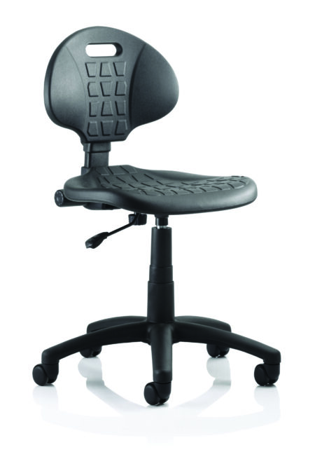 Notch Polyurethane Medium Back Task Operator Office Chair