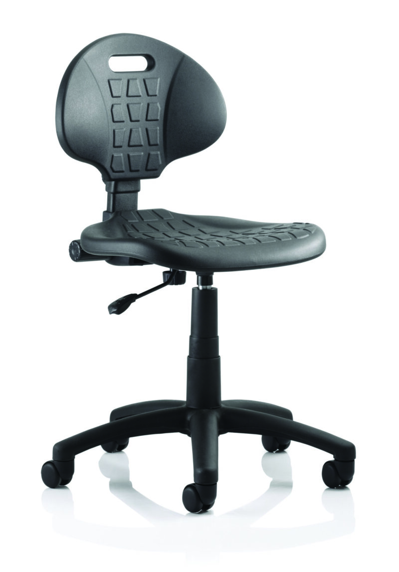 Notch Polyurethane Medium Back Task Operator Office Chair