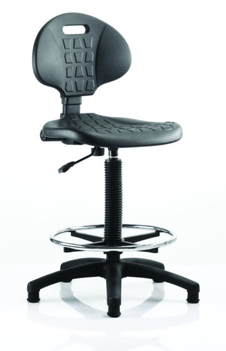 Notch Polyurethane Medium Back Hi Rise Draughtsman Task Operator Office Chair