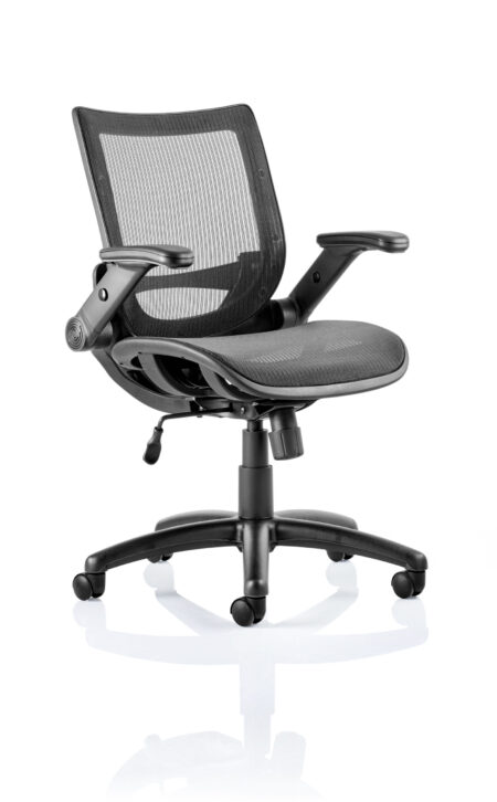 Scope Medium Mesh Back Task Operator Office Chair with Folding Arms
