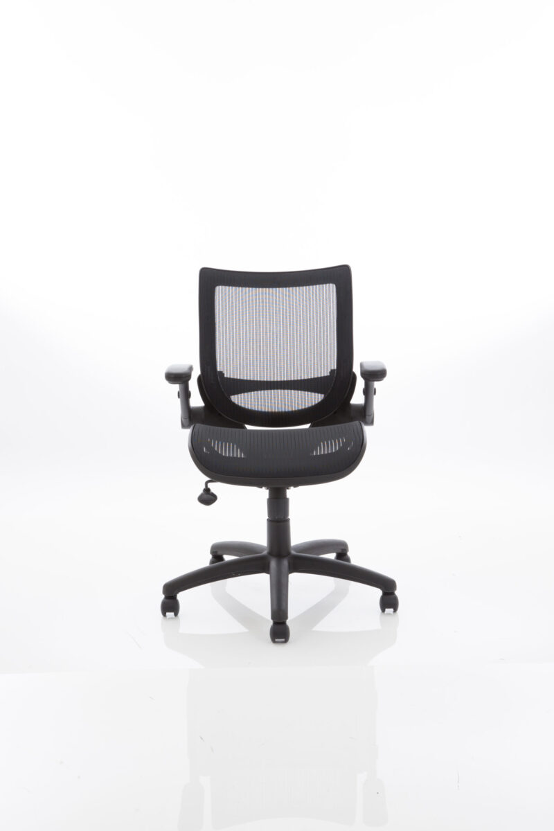Scope Medium Mesh Back Task Operator Office Chair with Folding Arms - Image 2