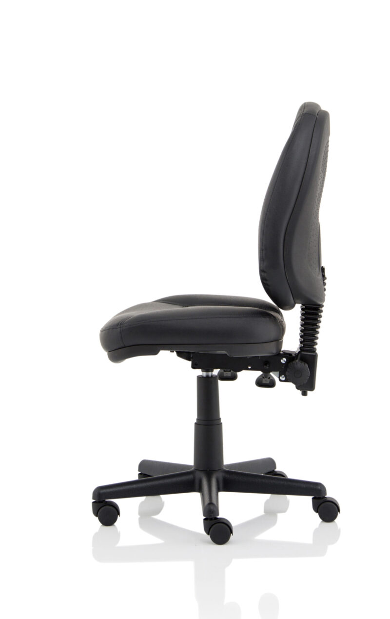 Camp Medium Back Black Leather Task Operator Office Chair - Image 3