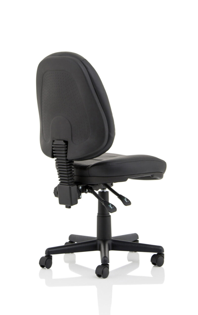 Camp Medium Back Black Leather Task Operator Office Chair - Image 6