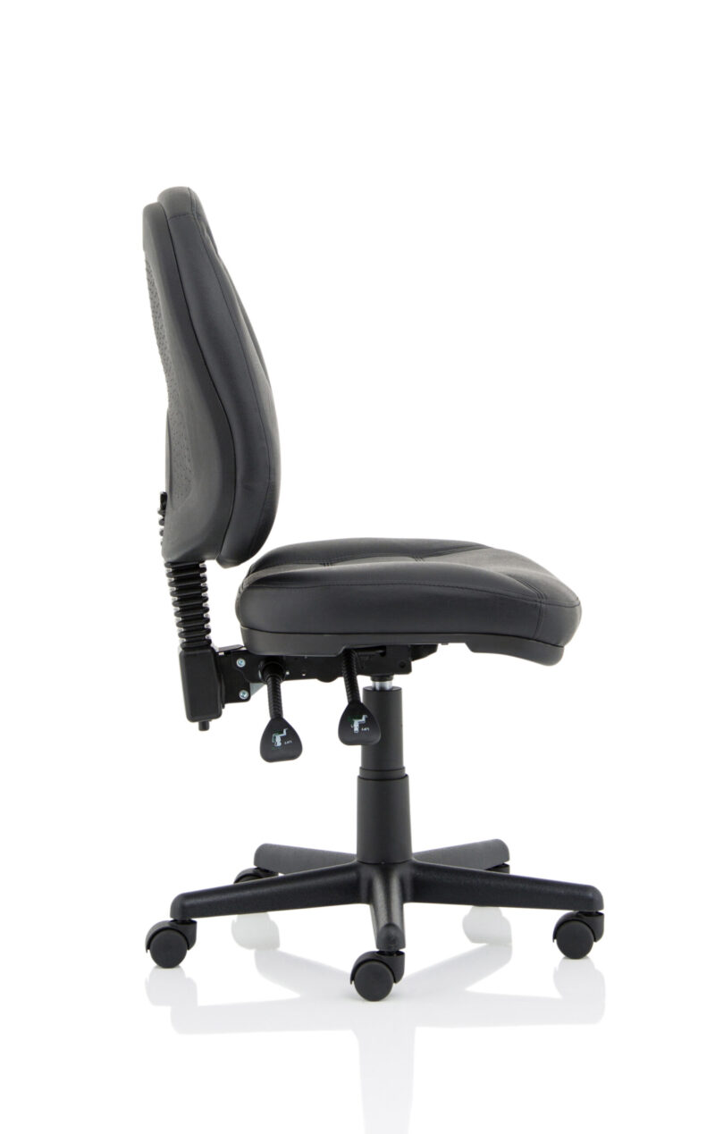 Camp Medium Back Black Leather Task Operator Office Chair - Image 7
