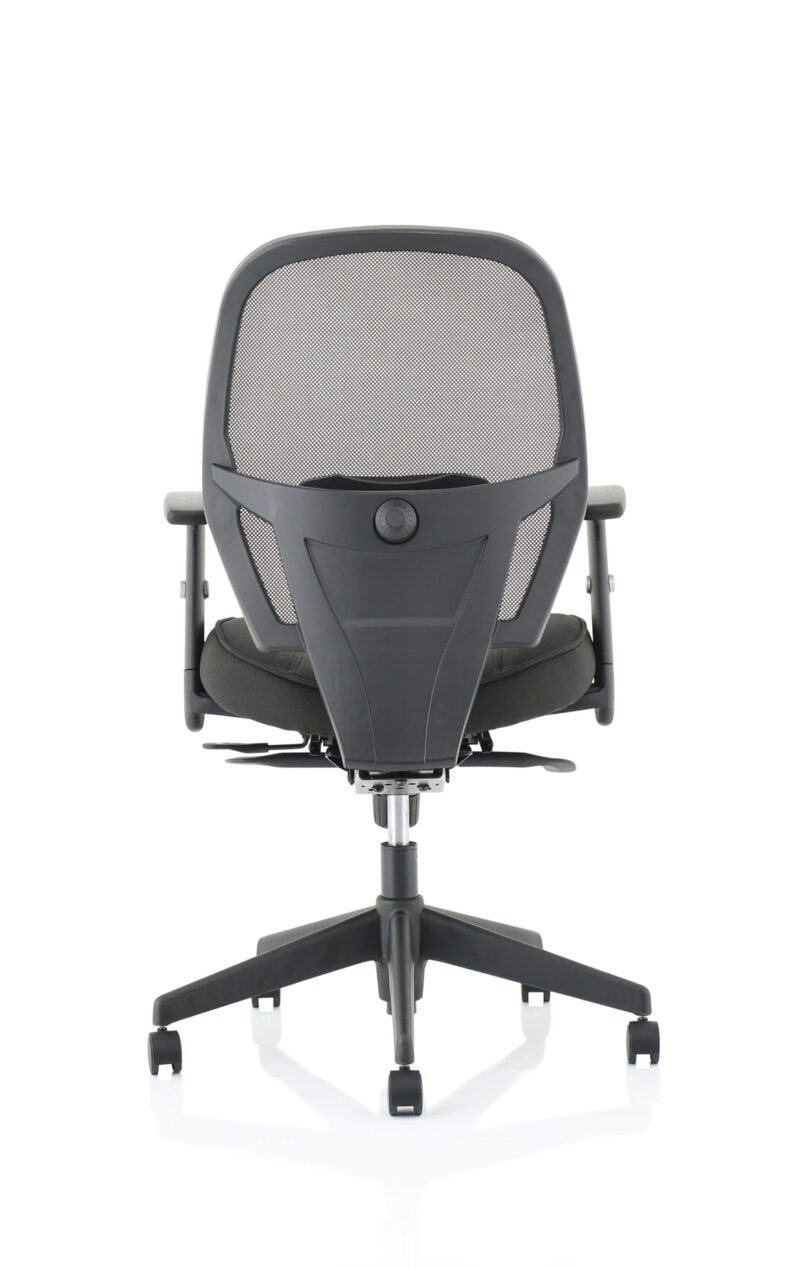 Stack High Mesh Back Black Task Operator Office Chair with Arms - Image 6