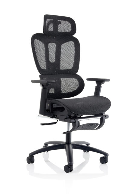 Watt Executive Mesh Chair With Height Adjustable Arms and Footrest