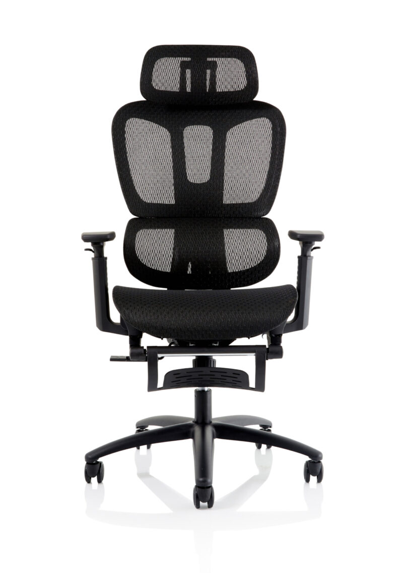 Watt Executive Mesh Chair With Height Adjustable Arms and Footrest - Image 2