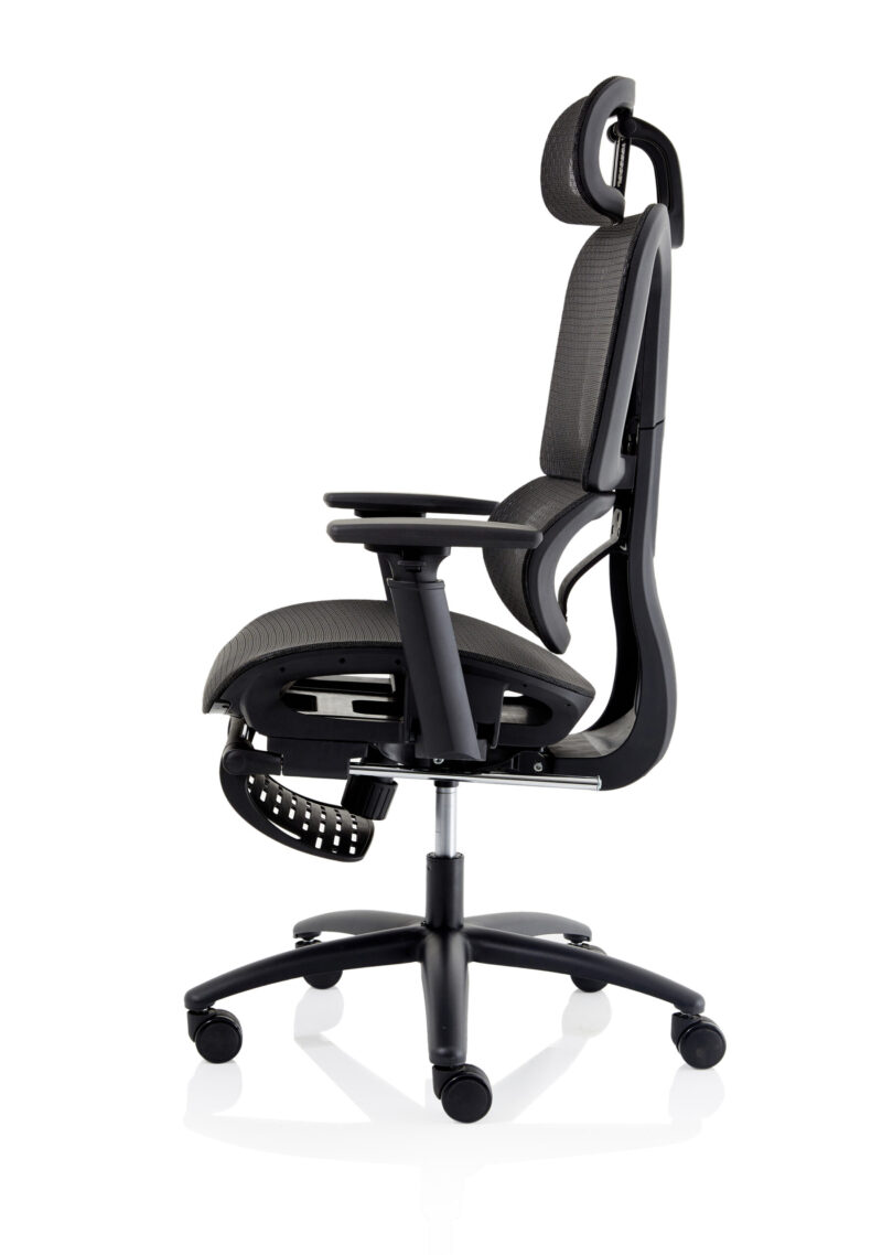 Watt Executive Mesh Chair With Height Adjustable Arms and Footrest - Image 4