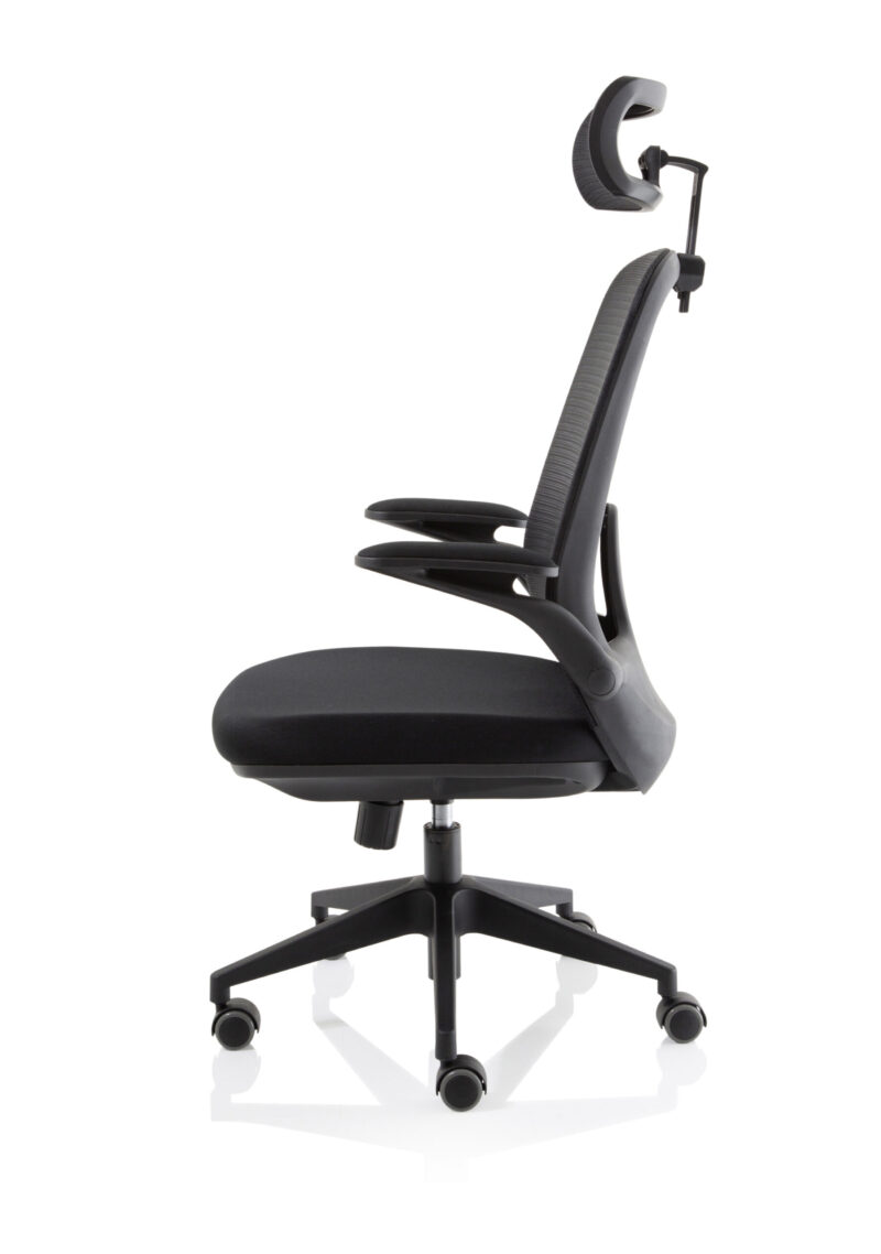 Ridge Executive Mesh Chair With Folding Arms - Image 4