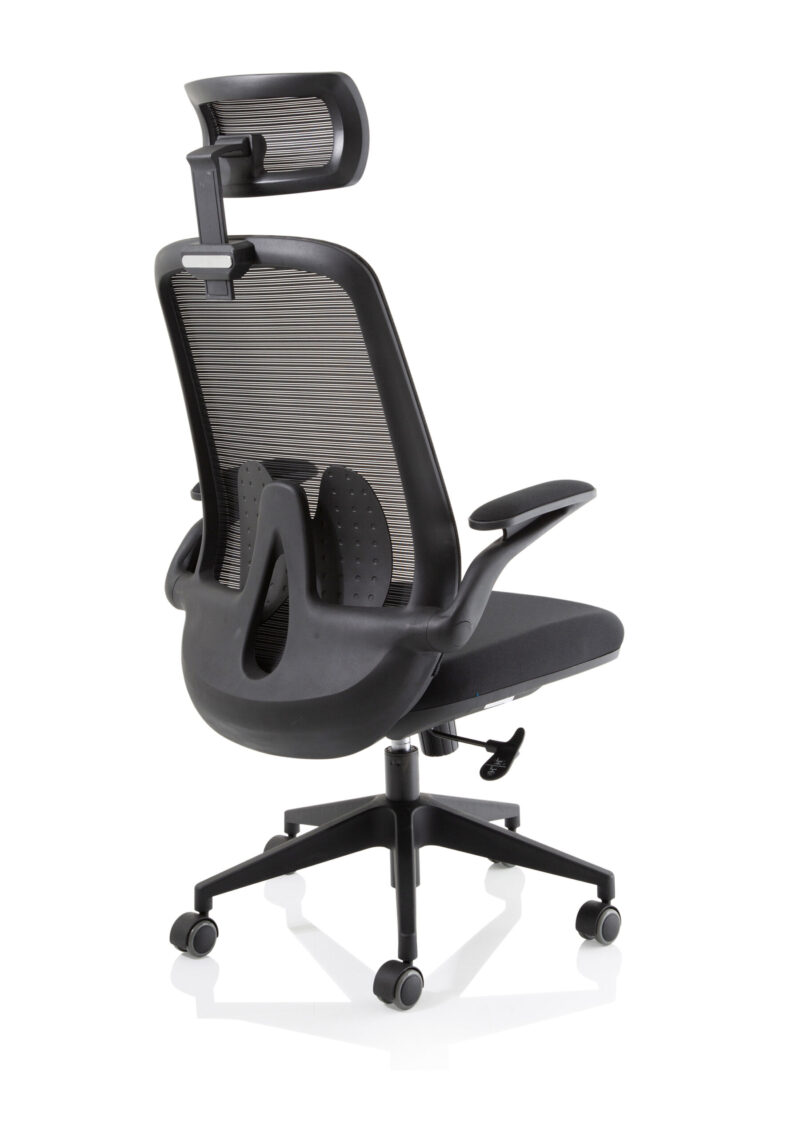 Ridge Executive Mesh Chair With Folding Arms - Image 7