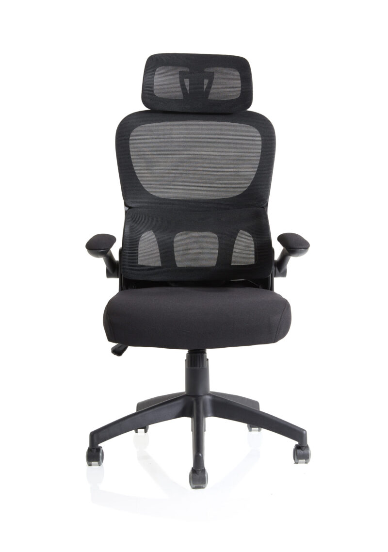Tone Task Operator Mesh Back Fabric Seat With Headrest - Image 2