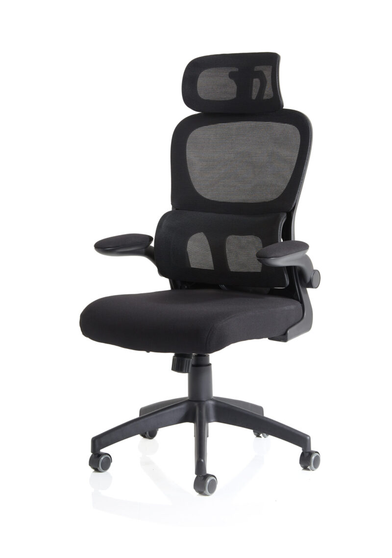 Tone Task Operator Mesh Back Fabric Seat With Headrest - Image 3