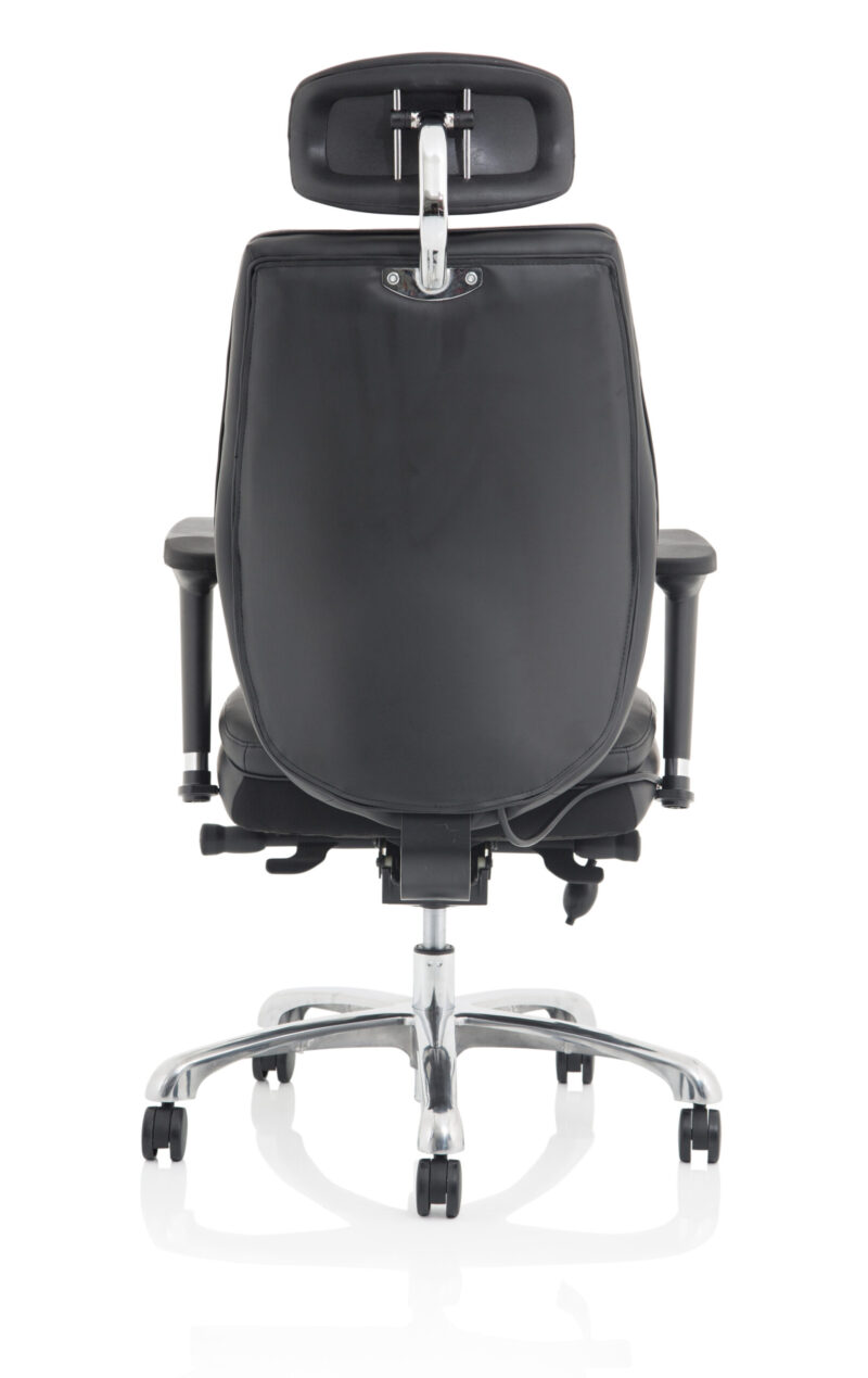 Hunter High Back Black Ergonomic Posture Chair with Arms and Headrest - Image 6