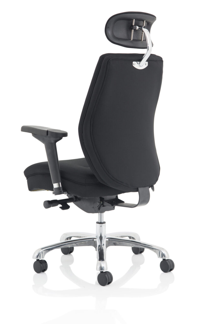 Hunter High Back Black Ergonomic Posture Chair with Arms and Headrest - Image 13