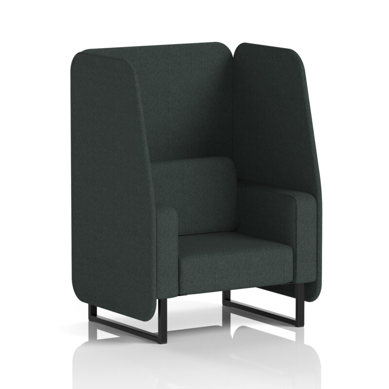 Stride Open Booth With Black Legs in Single Tone - Image 4