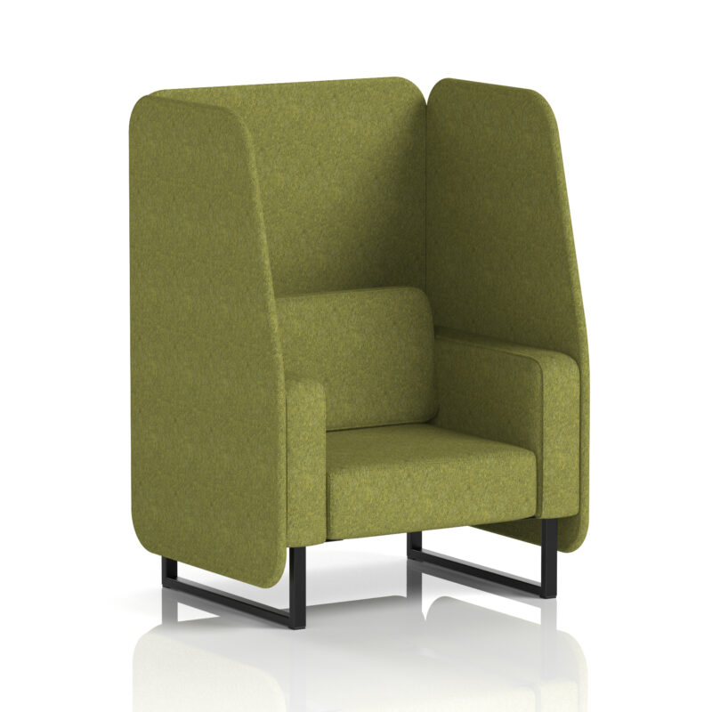 Stride Open Booth With Black Legs in Single Tone - Image 10