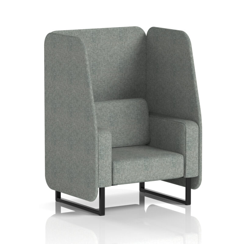 Stride Open Booth With Black Legs in Single Tone - Image 13
