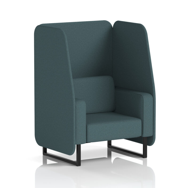 Stride Open Booth With Black Legs in Single Tone - Image 31