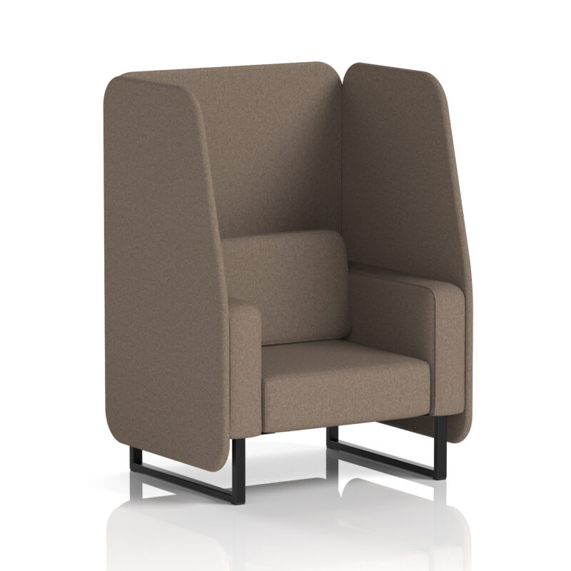 Stride Open Booth With Black Legs in Single Tone - Image 34