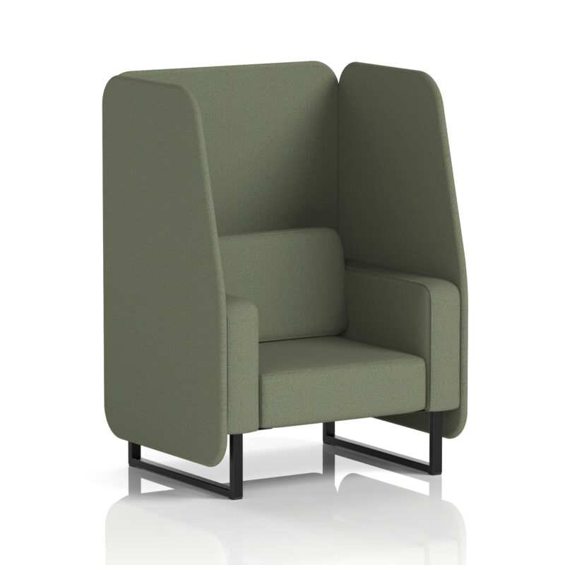 Stride Open Booth With Black Legs in Single Tone - Image 40