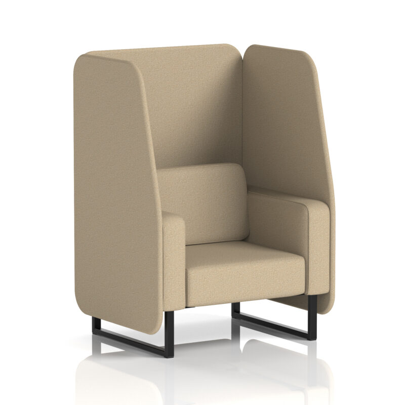 Stride Open Booth With Black Legs in Single Tone - Image 49