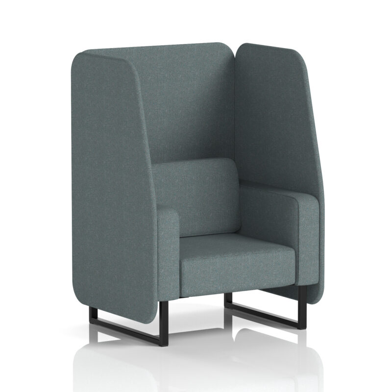 Stride Open Booth With Black Legs in Single Tone - Image 52
