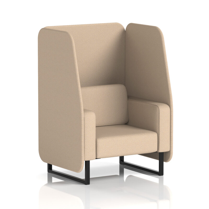 Stride Open Booth With Black Legs in Single Tone - Image 55