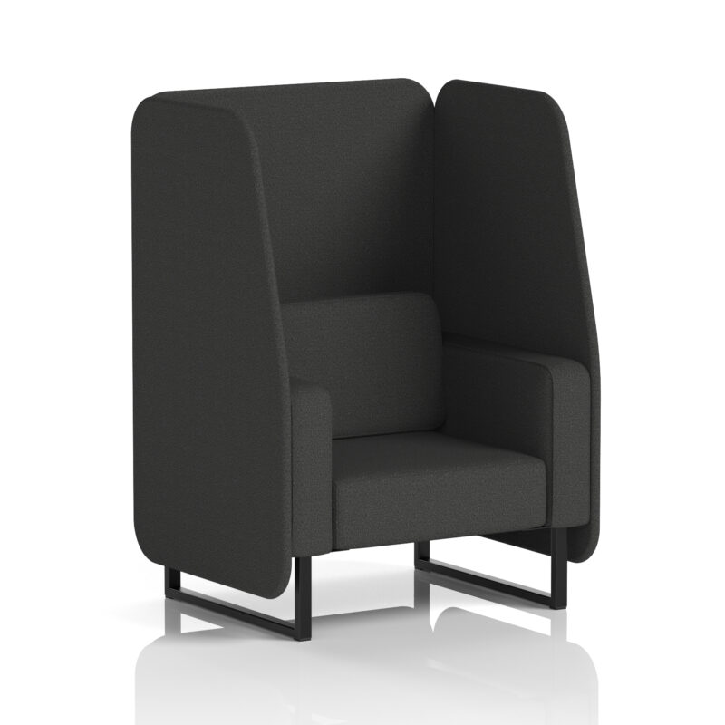Stride Open Booth With Black Legs in Single Tone - Image 61