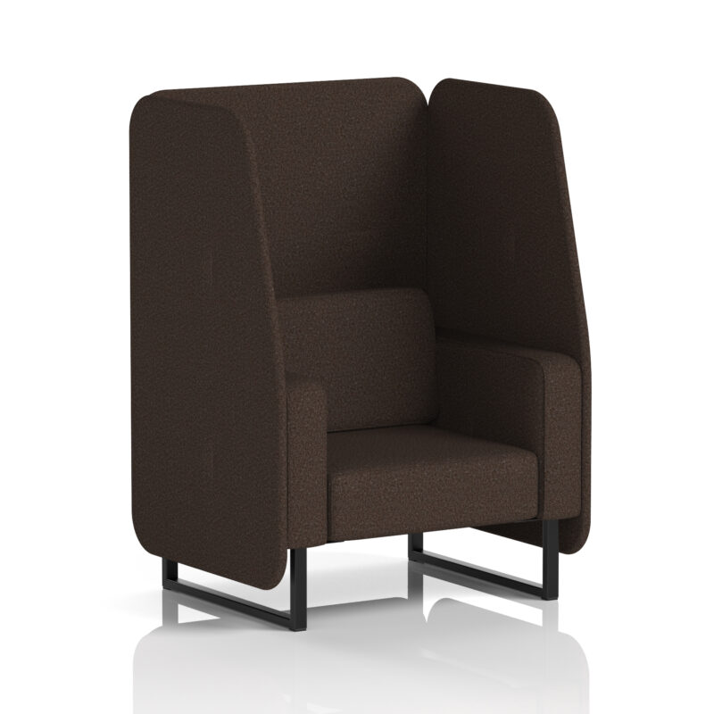 Stride Open Booth With Black Legs in Single Tone - Image 70