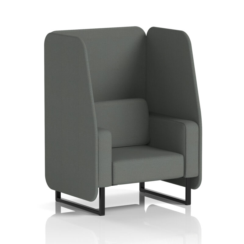 Stride Open Booth With Black Legs in Single Tone - Image 76