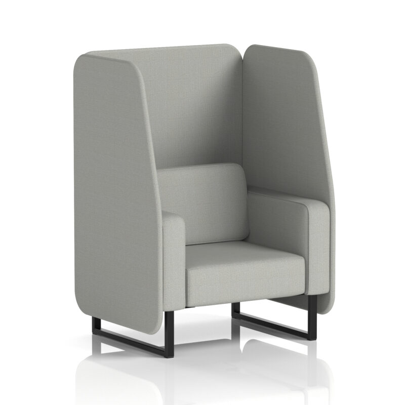Stride Open Booth With Black Legs in Single Tone - Image 82