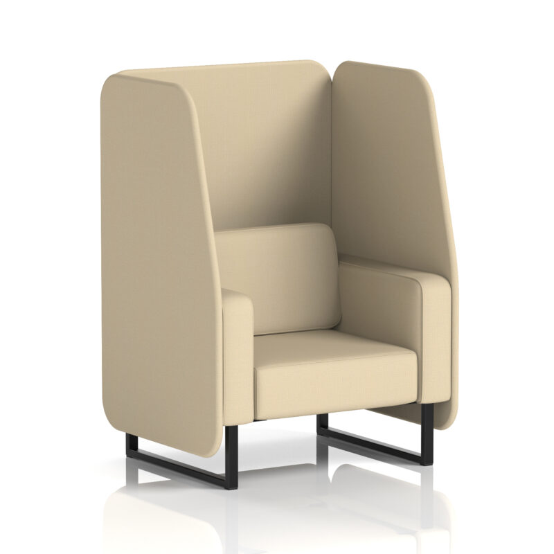 Stride Open Booth With Black Legs in Single Tone - Image 88