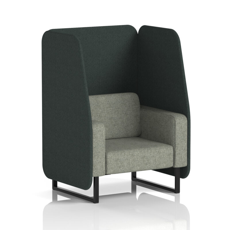 Stride Open Booth With Black Legs in Two Tone - Image 4