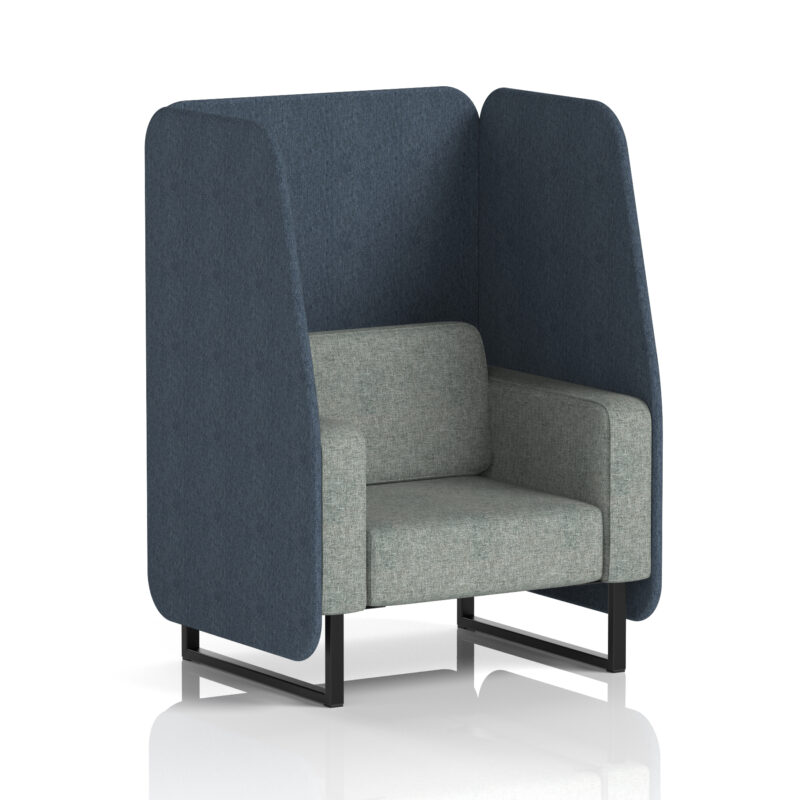 Stride Open Booth With Black Legs in Two Tone - Image 7