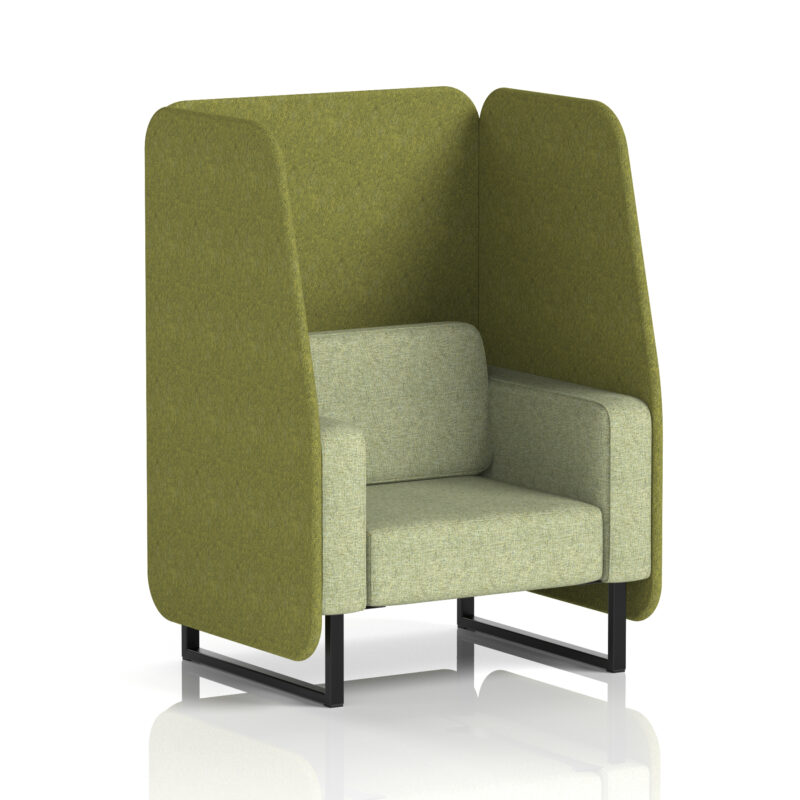 Stride Open Booth With Black Legs in Two Tone - Image 10